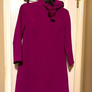 Eliza J Bow Neck Crepe Shift Dress